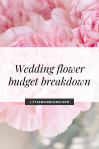 wedding flower budget breakdown