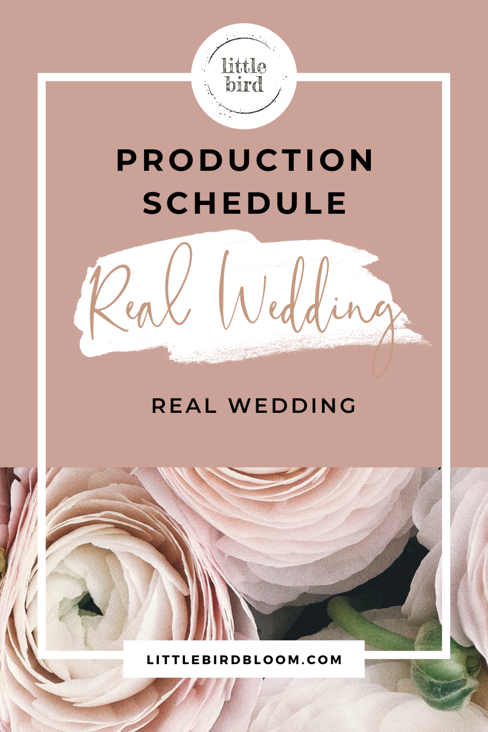 example production schedule for a real wedding